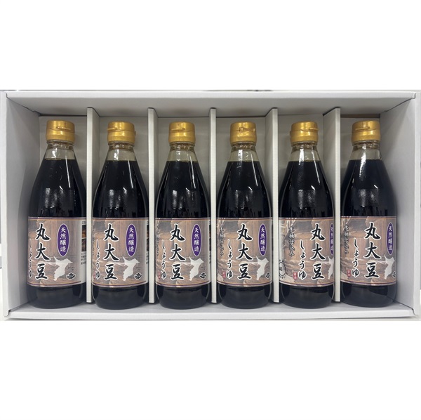 天然醸造木桶仕込み丸大豆しょうゆ詰め合わせ360ml×6本